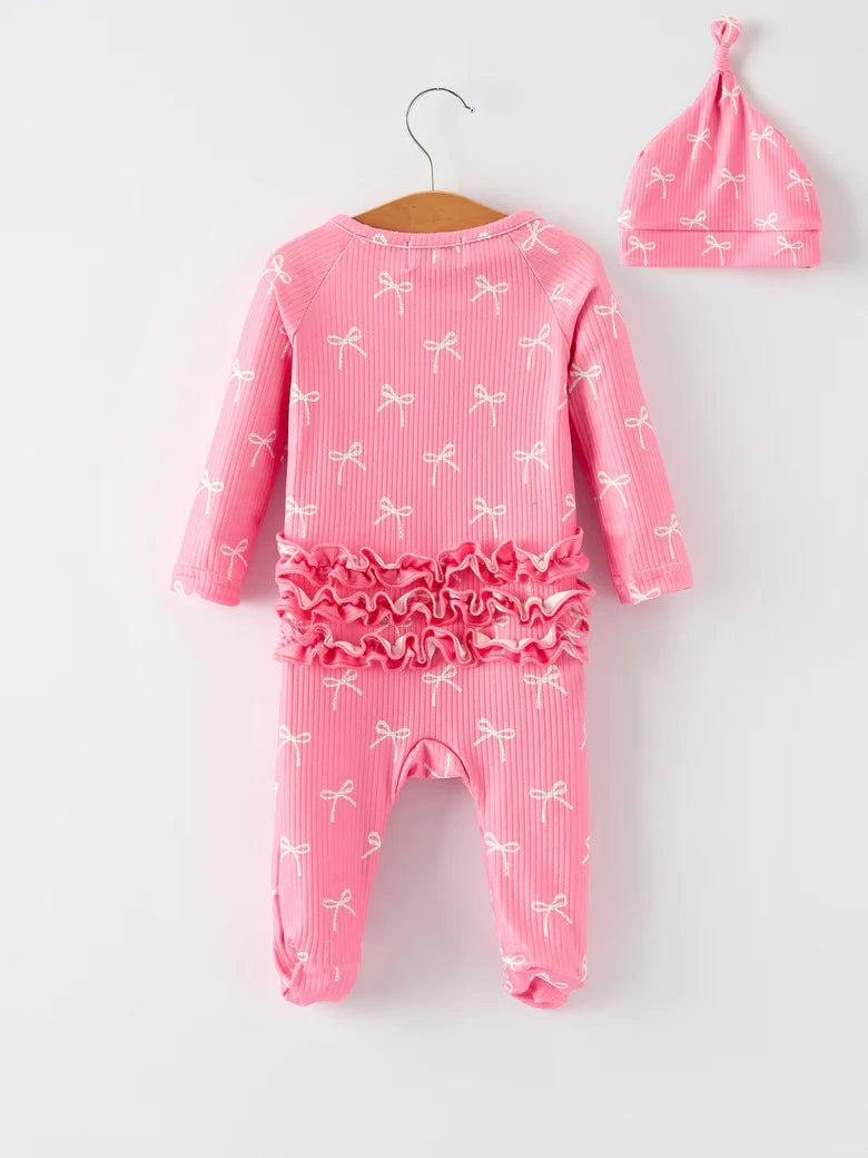 Beauty and Bows Romper + Hat