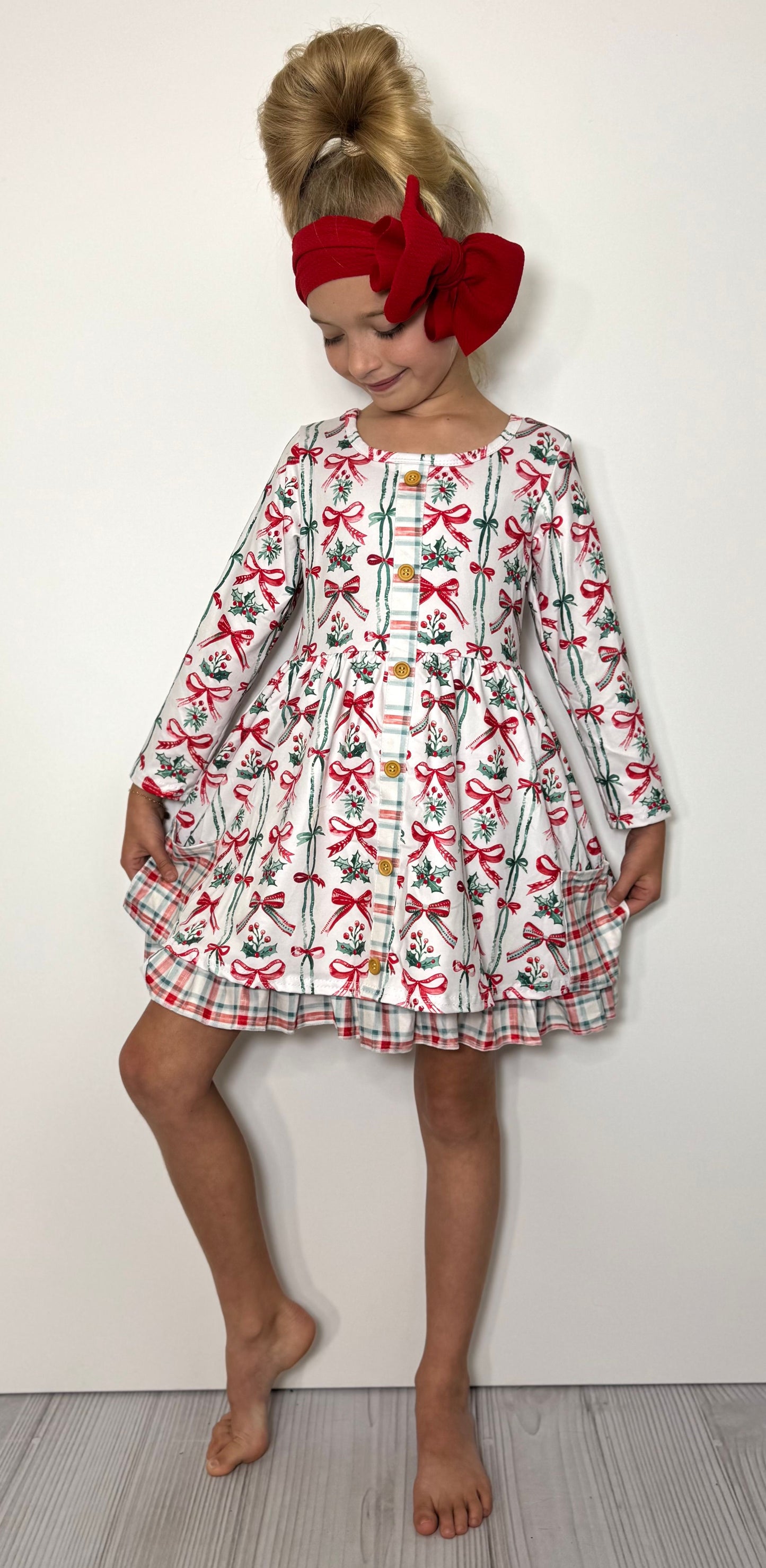 Berry Merry Bows Dress