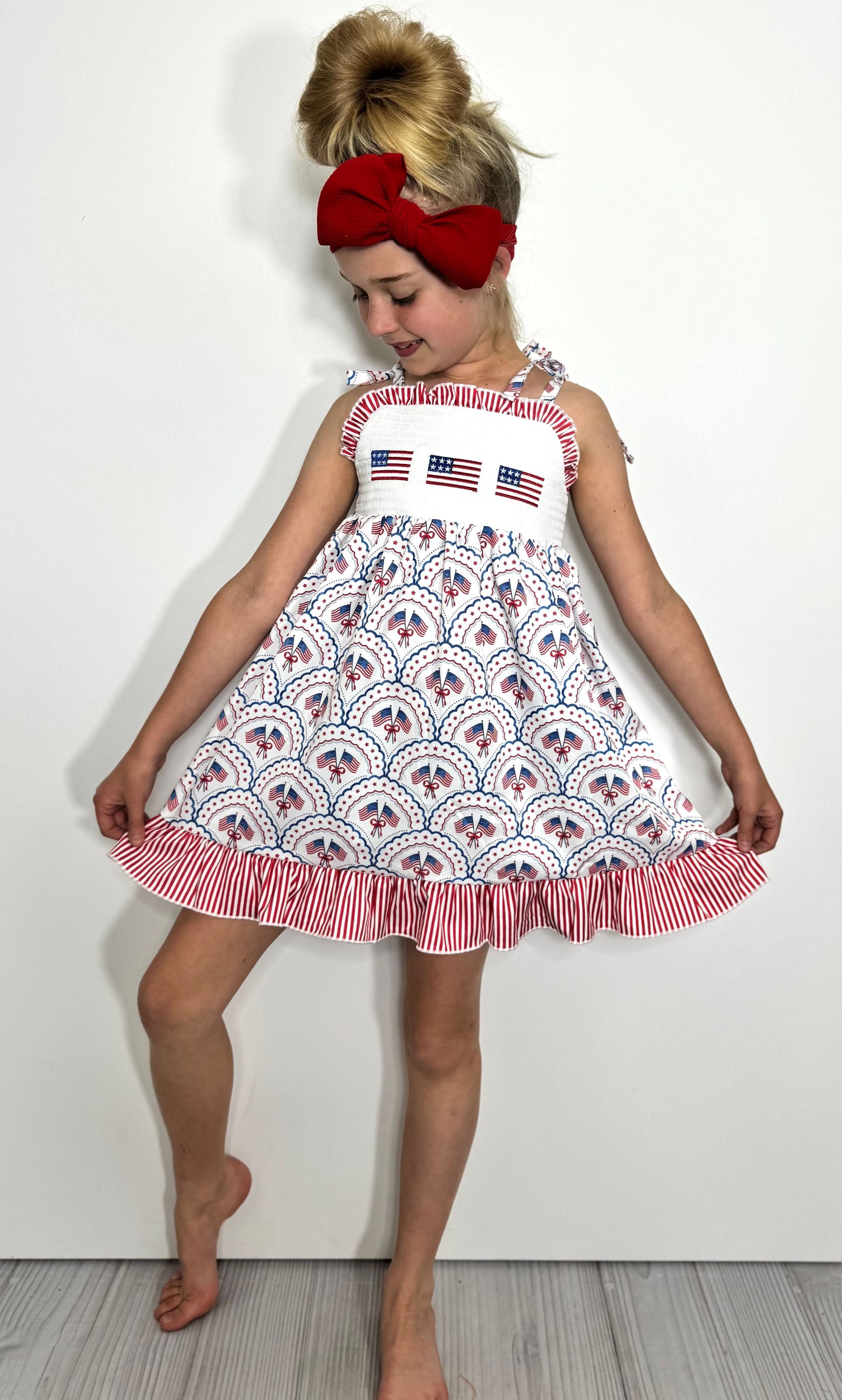 Star Spangled Smocked Dress