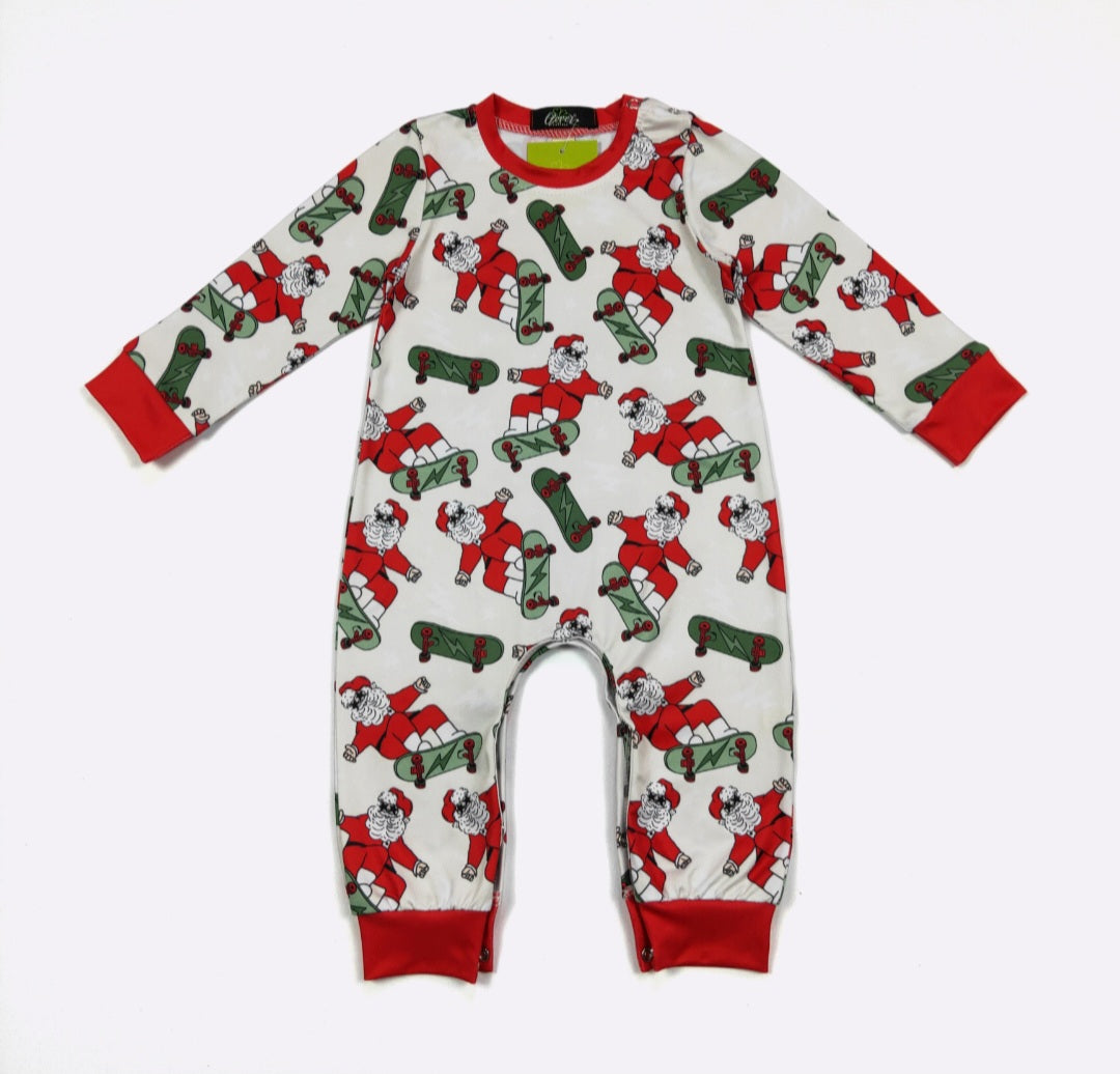 Skateboard Santa Romper