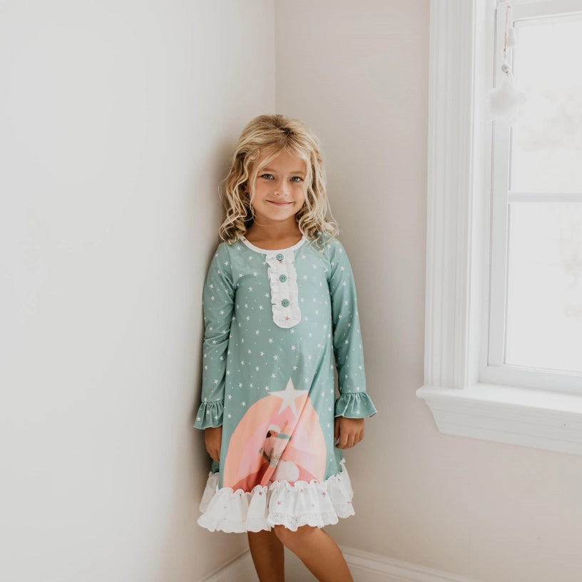 Nativity Ruffle Gown