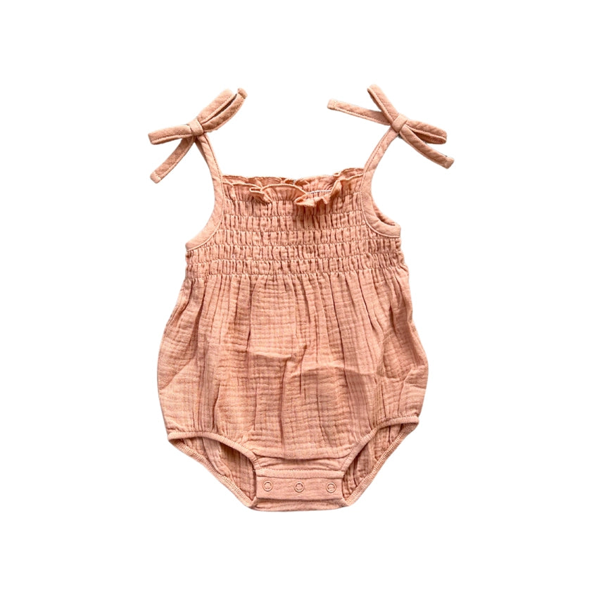 Sunset Tie-Smocked Bodysuit