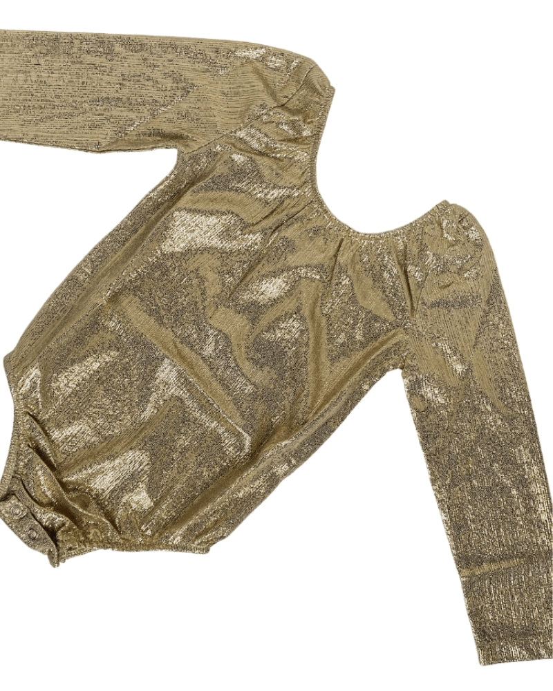 Gold long sleeve leotard best sale