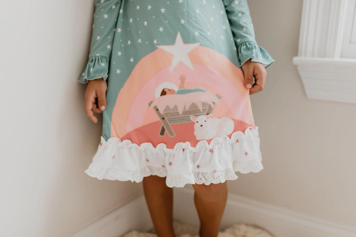Nativity Ruffle Gown