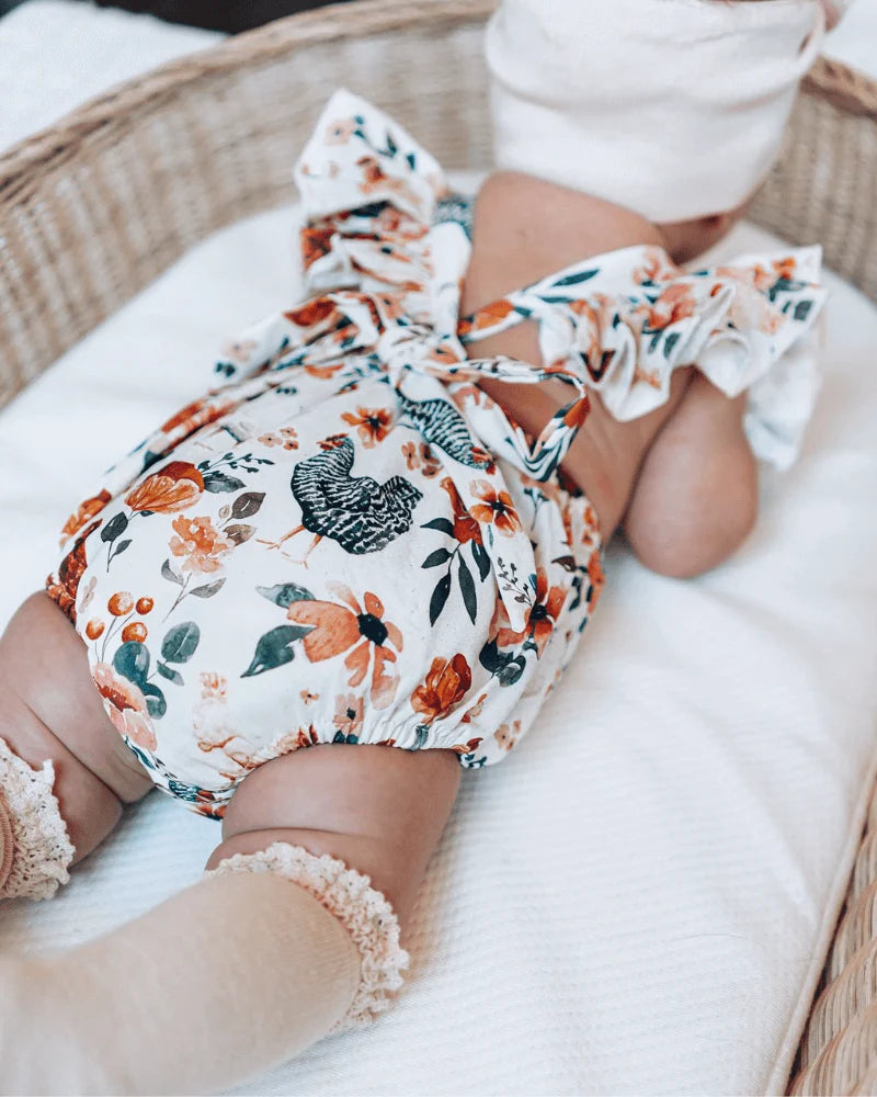 Chickens Shiloh Ruffle Back Romper