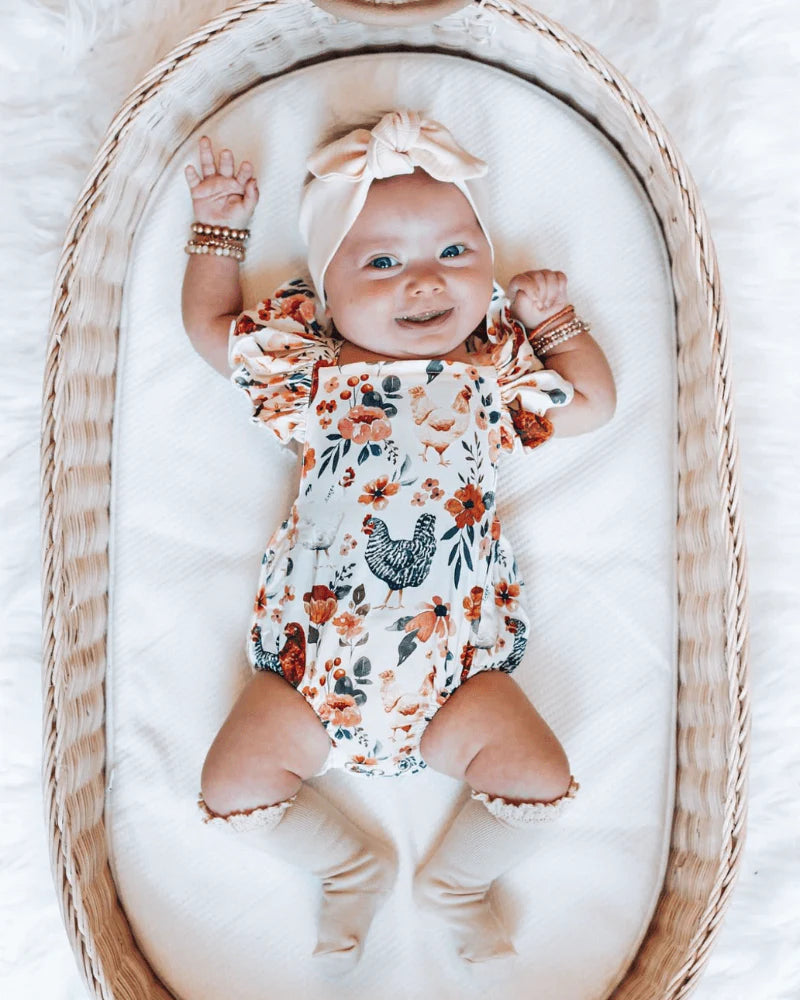 Chickens Shiloh Ruffle Back Romper