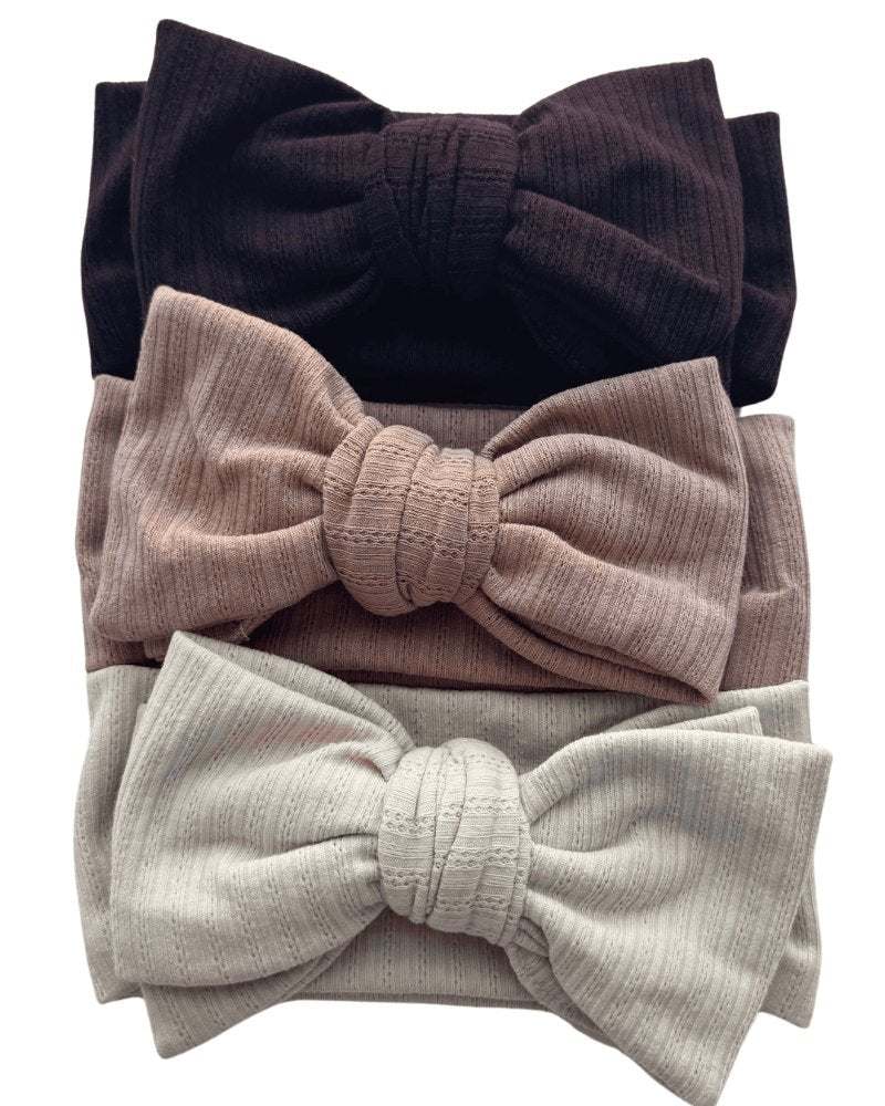Skinny Knit Large Bow Headband