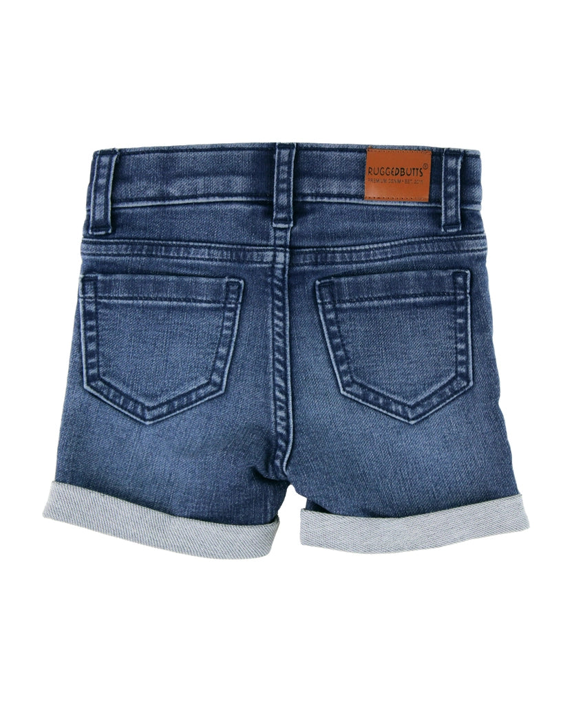 Medium Wash Denim Boys' Stretch Shorts