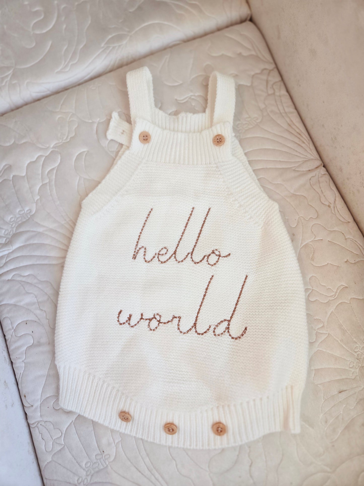 Hello World Newborn Romper