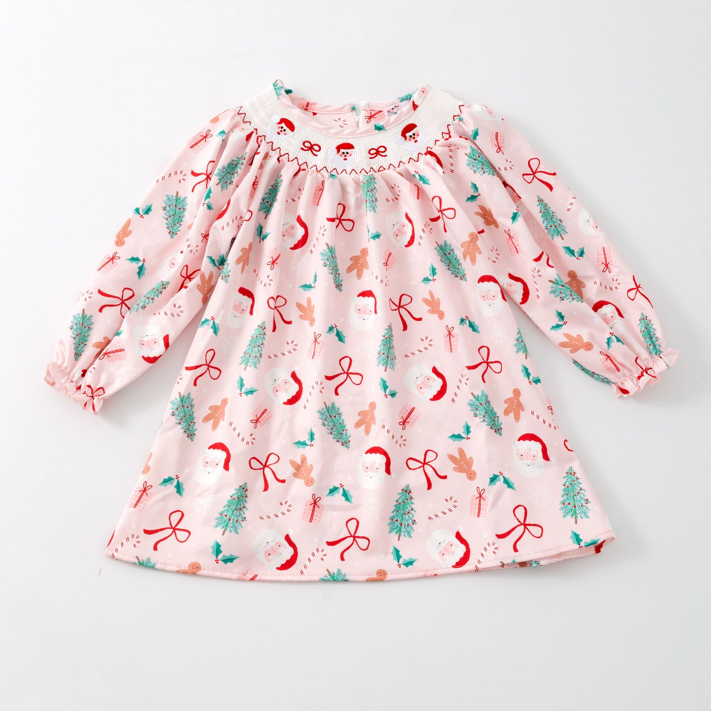 Santa Claus Smocked Dress