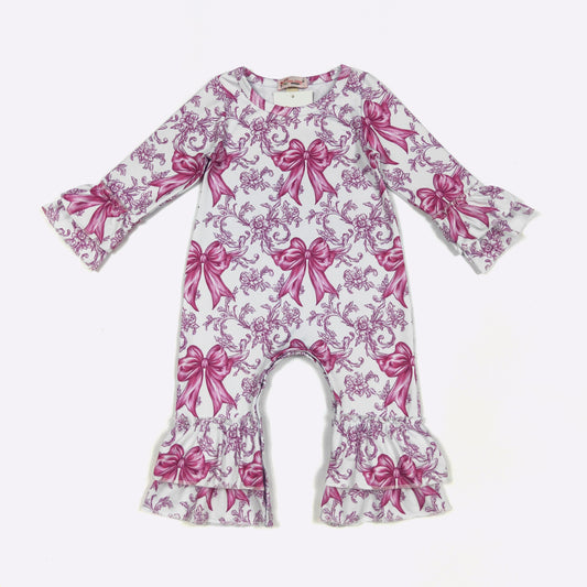 Magenta Coquette Romper