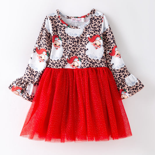 Red Leo Santa Tutu Dress