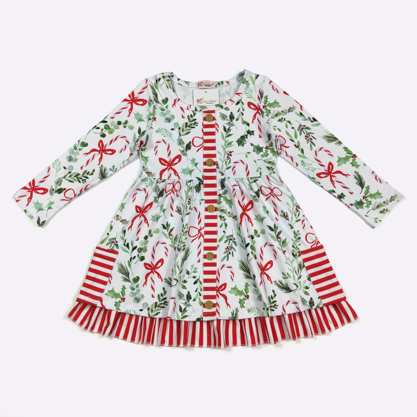 Whimsical Winter Candy Cane Dress