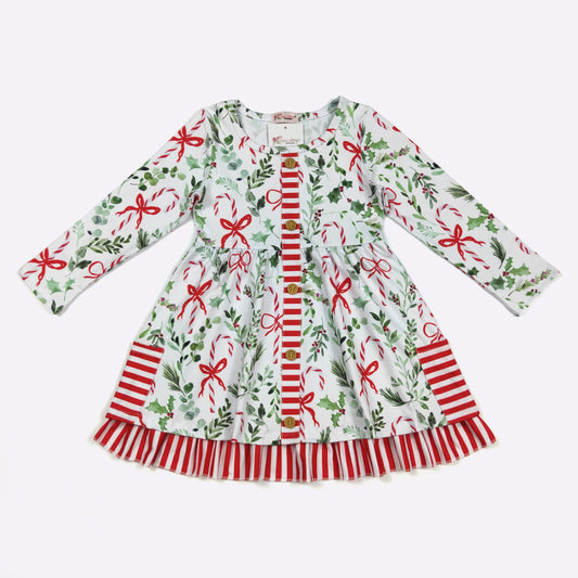 Whimsical Winter Candy Cane Dress