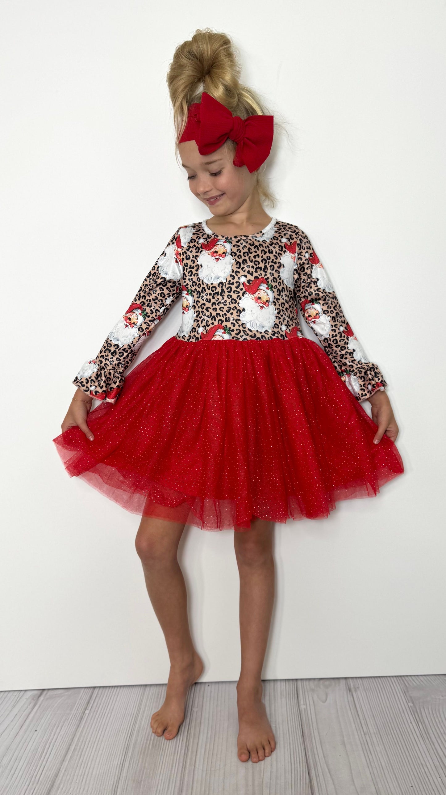 Red Leo Santa Tutu Dress
