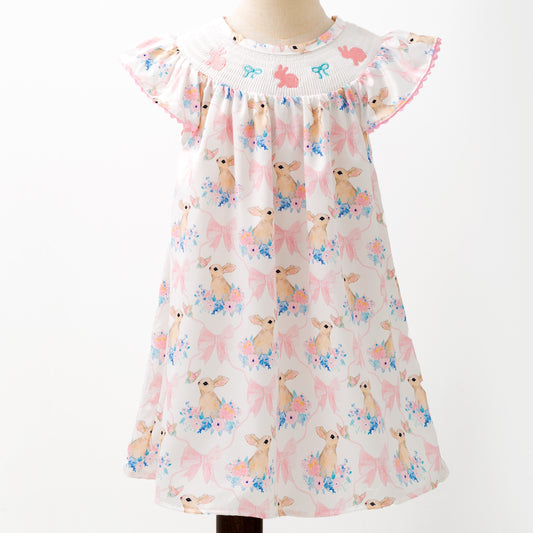 Bunny Bows Smocked Dress