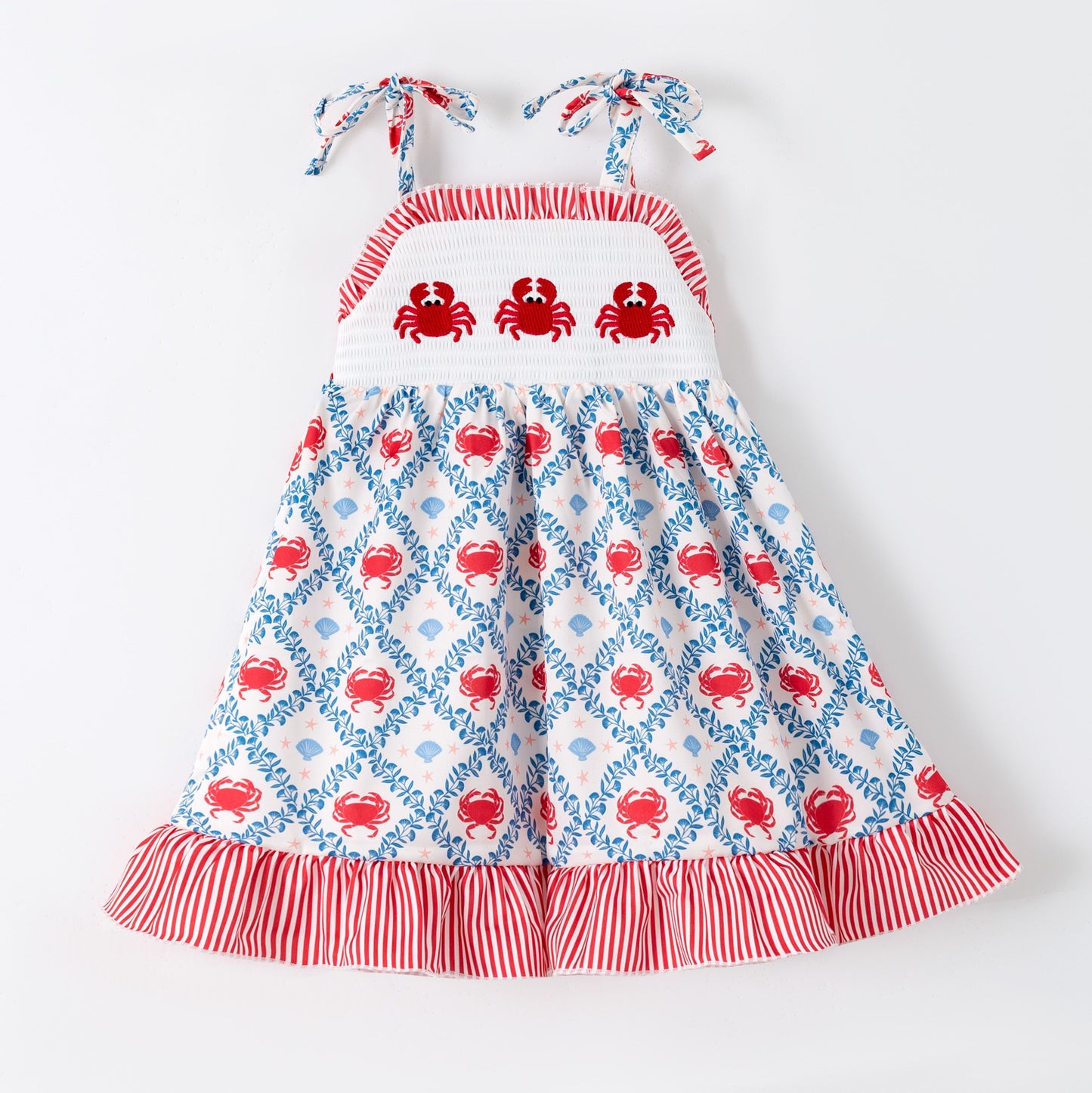 Crabbie Cutie Smocked Dress