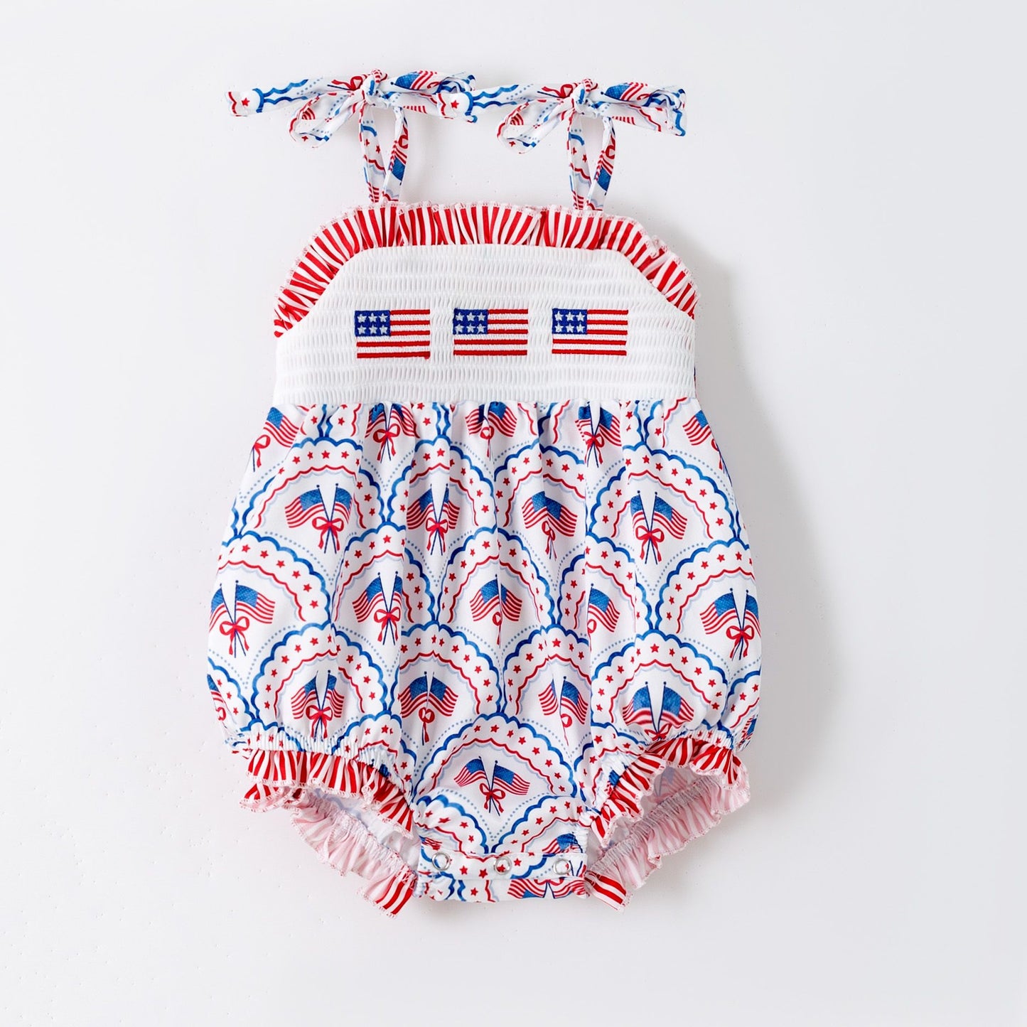 Star Spangled Smocked Romper