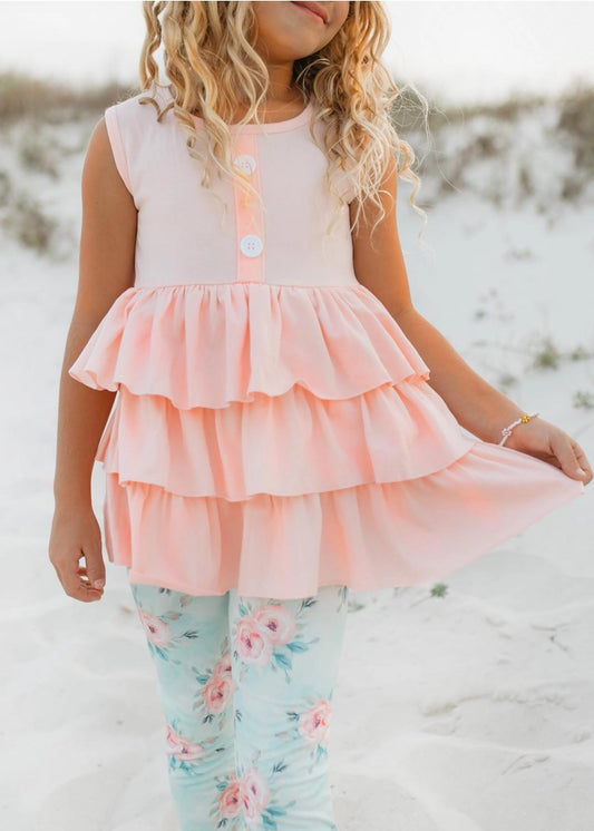 Floral Tiered Ruffle Set