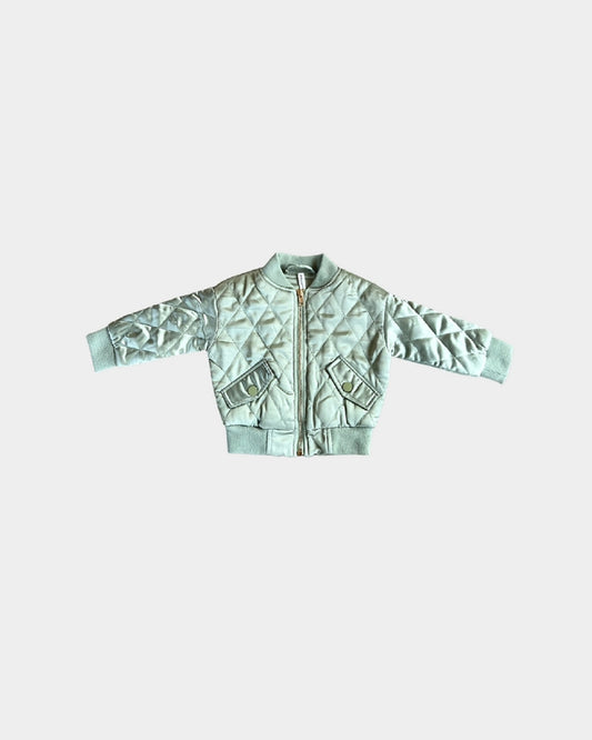 Light Sage Bomber Jacket