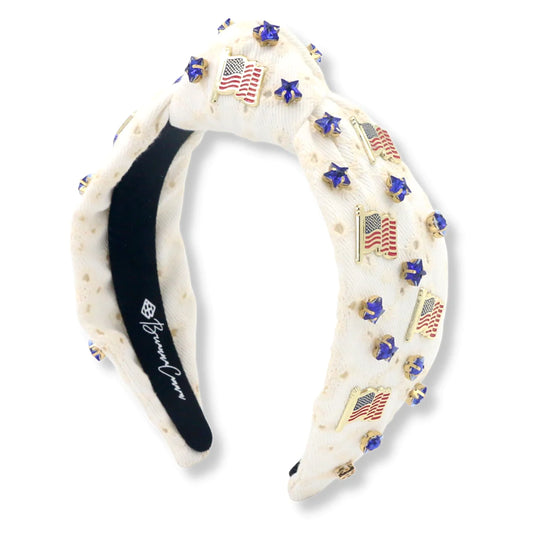 Miss America White Eyelet Headband