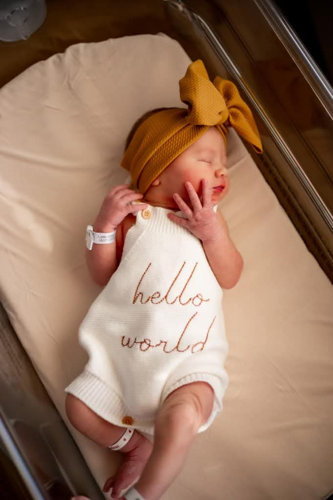 Hello World Newborn Romper