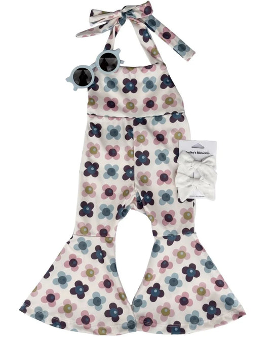 Petal Patch Bell Bottom Jumpsuit