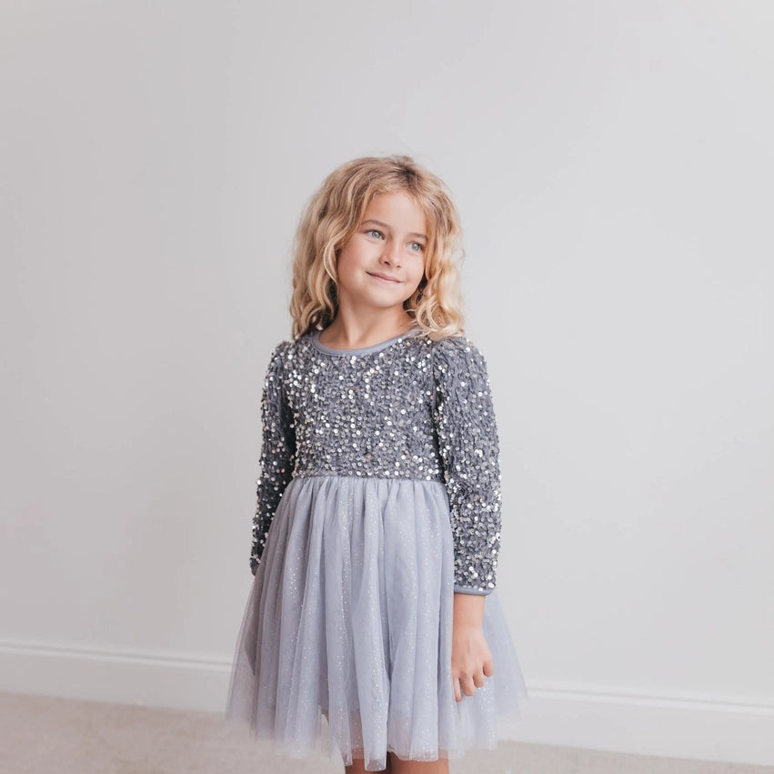 Silver Sparkle Tulle Dress