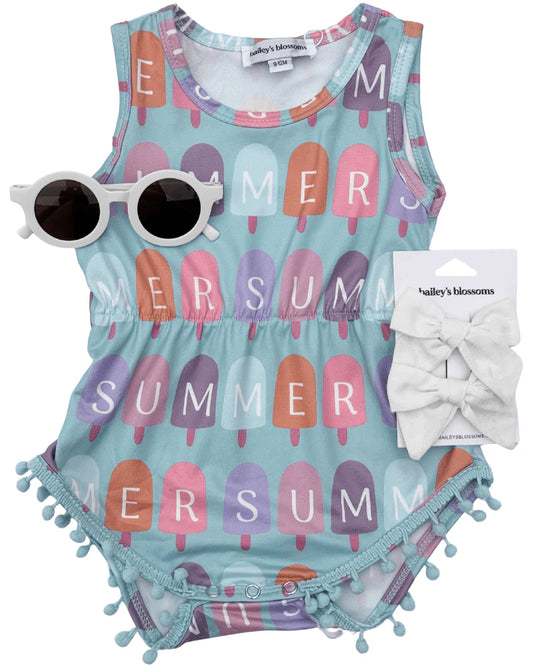 Pop of Summer Pom Pom Romper