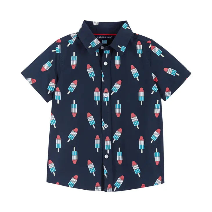 Blue Pops Buttondown