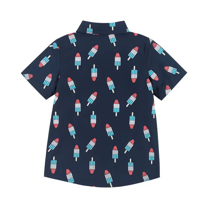 Blue Pops Buttondown