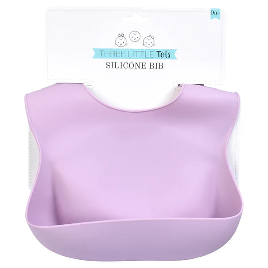Lilac Silicone Bib