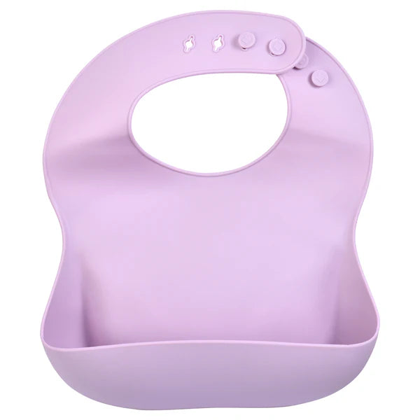 Lilac Silicone Bib