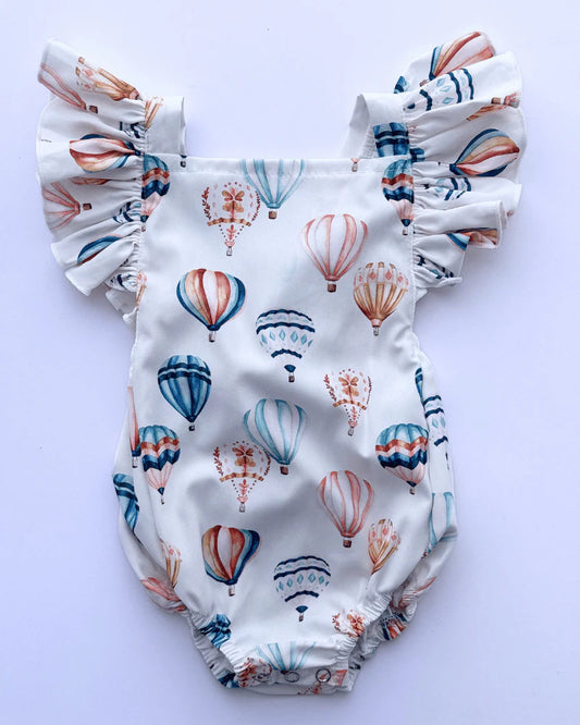 Hot Air Balloons Shiloh Ruffle Back Romper