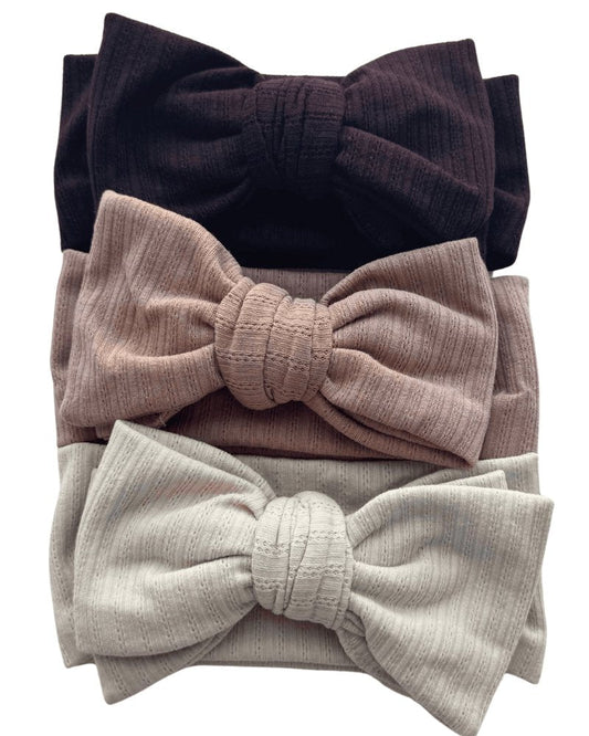 Skinny Knit Large Bow Headband