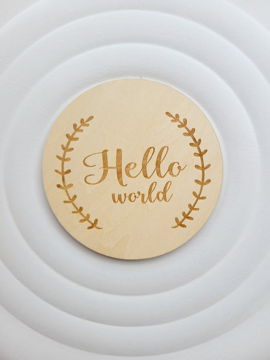 Hello World in Cursive Photo Prop