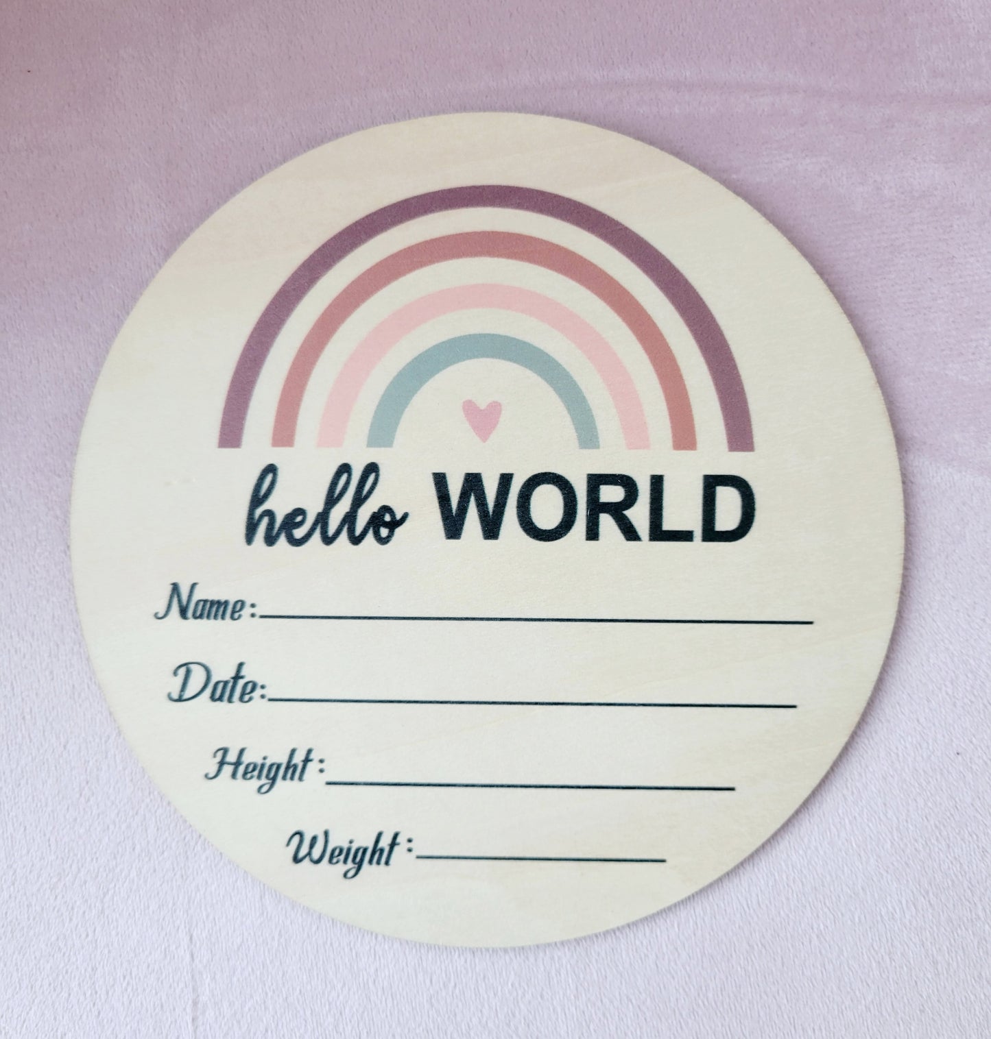 Hello World Rainbow Photo Prop