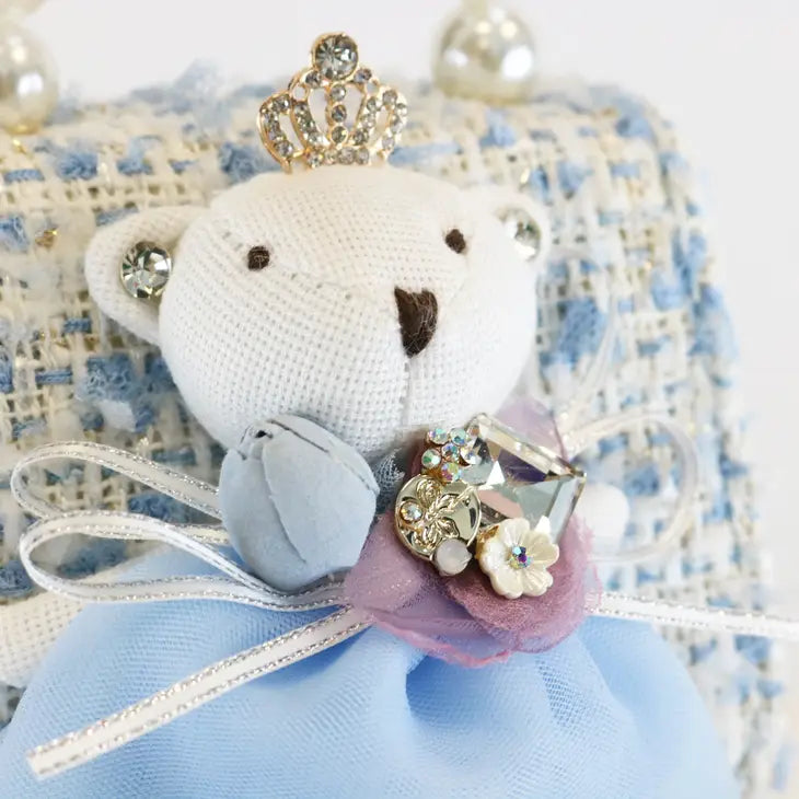 Blue Princess Bear Purse