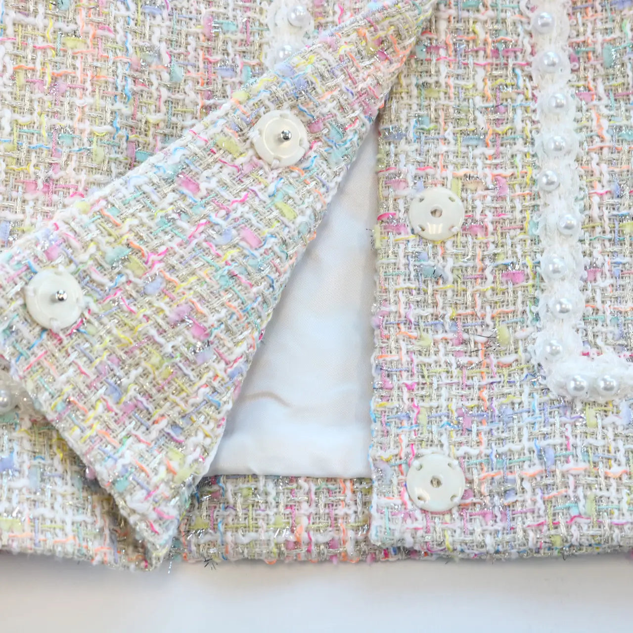 Pearl Trim Tweed Jacket