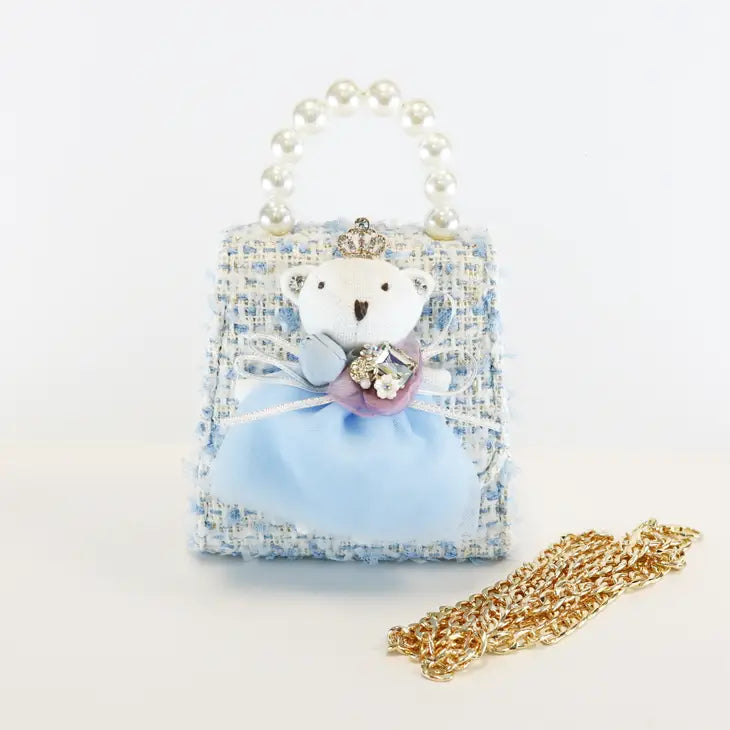 Blue Princess Bear Purse