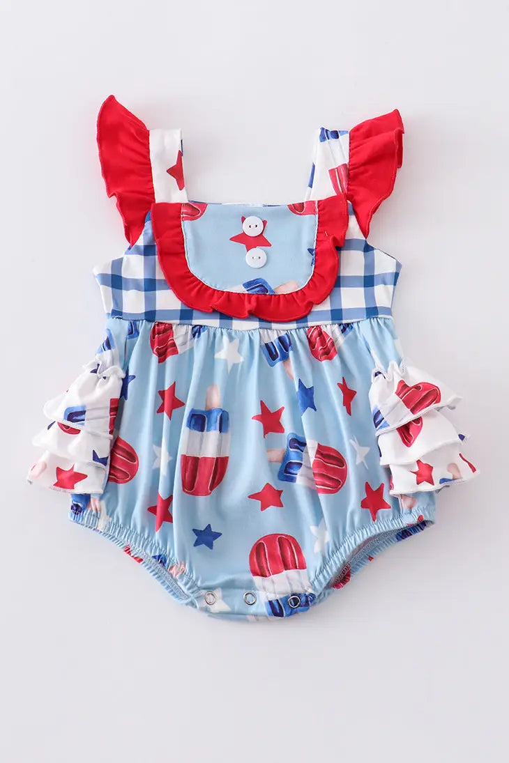 Patriotic Popsicle Ruffle Romper