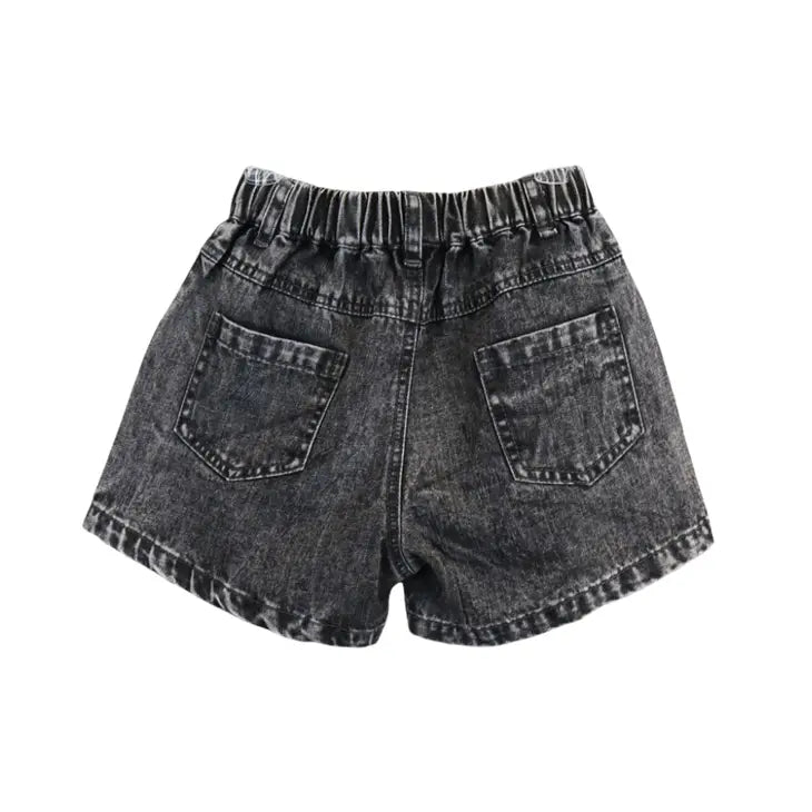 Rhinestone Stud Denim Shorts