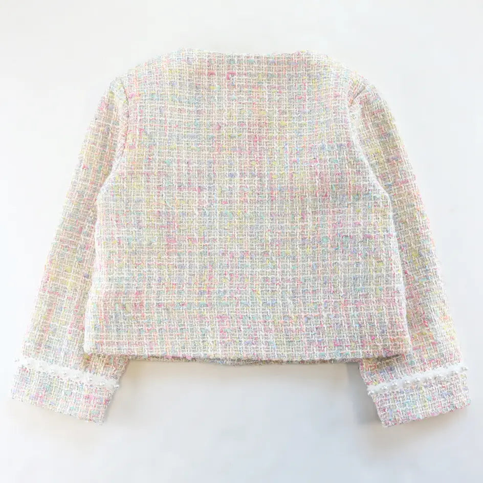 Pearl Trim Tweed Jacket