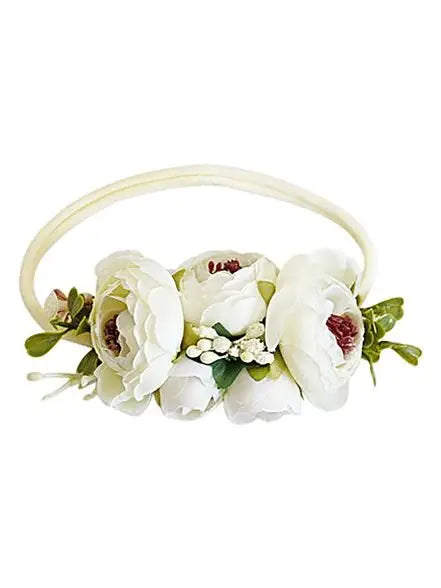 Floral Stretch Headband - Classic Ivory