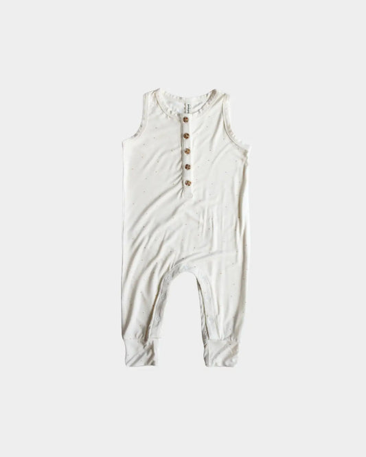 Tiny Dots Henley Tank Romper