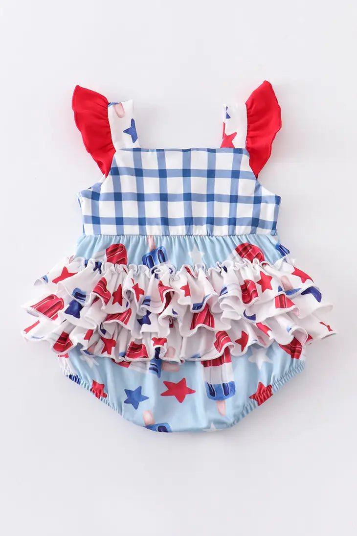 Patriotic Popsicle Ruffle Romper