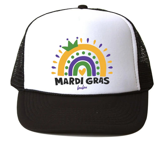 Mardi Gras Rainbow Trucker Hat