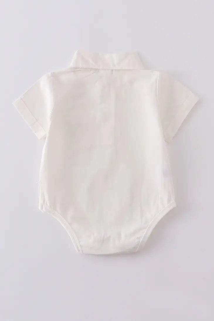 Button-Down Baby Romper - White